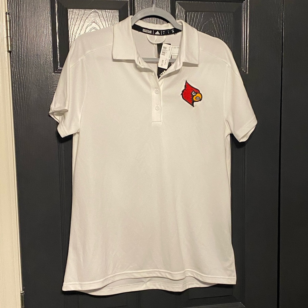 Adidas Womens U of L Game Mode Polo SZ L NWT